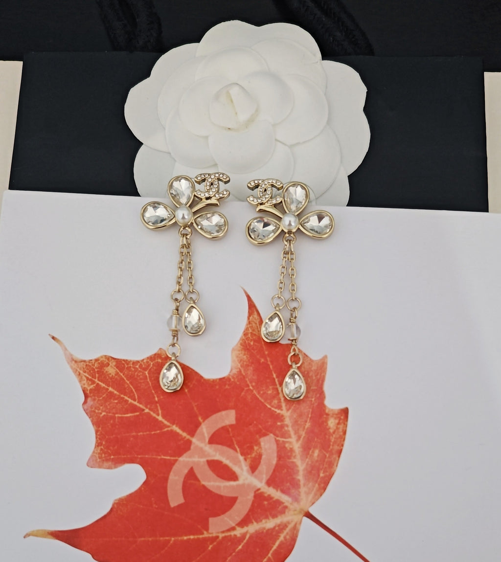 Chanel Tassel Crystal Accent Earrings - album image 6