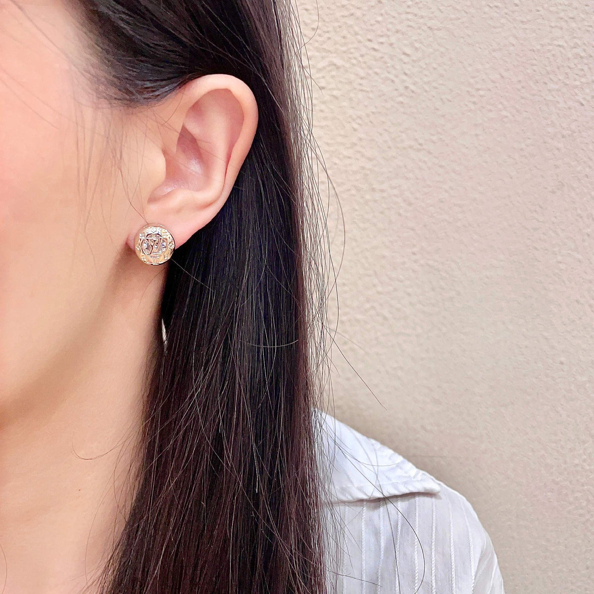 Louis Vuitton Silver-Tone Circular Stud Earrings - album image 3