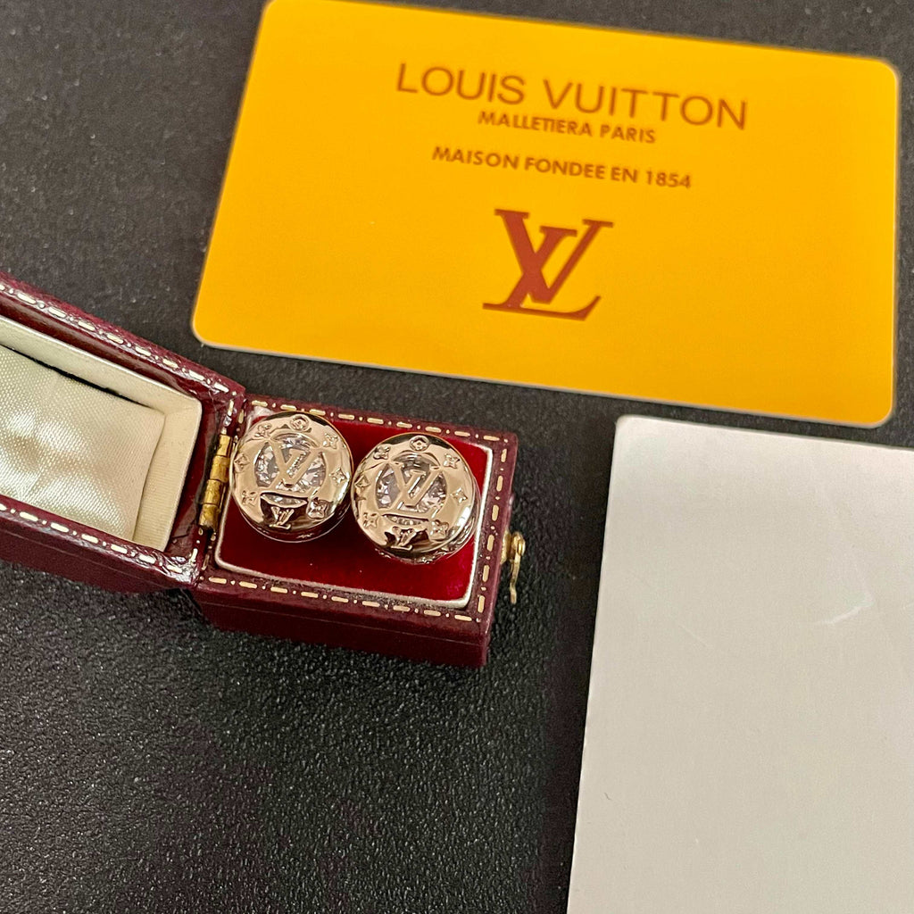 Louis Vuitton Silver-Tone Circular Stud Earrings - album image 8
