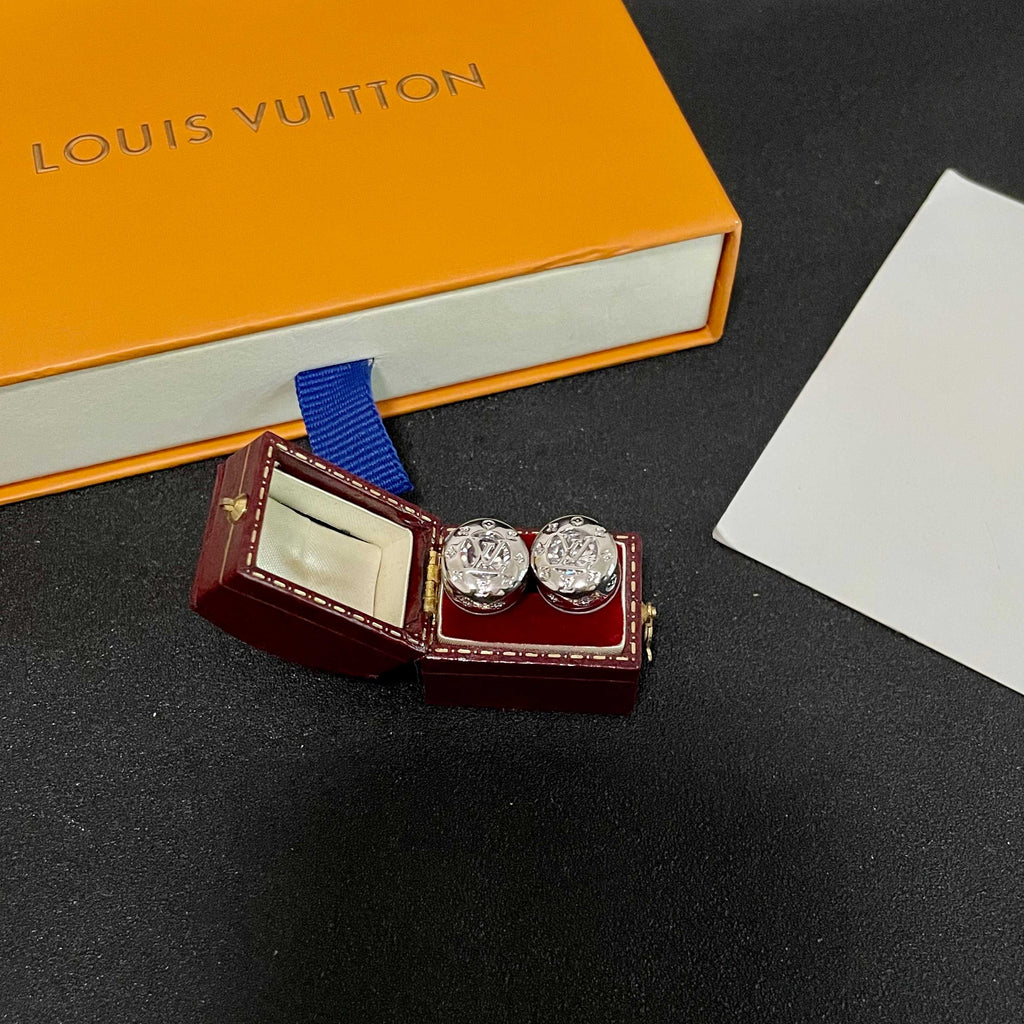 Louis Vuitton Silver-Tone Circular Stud Earrings - album image 5