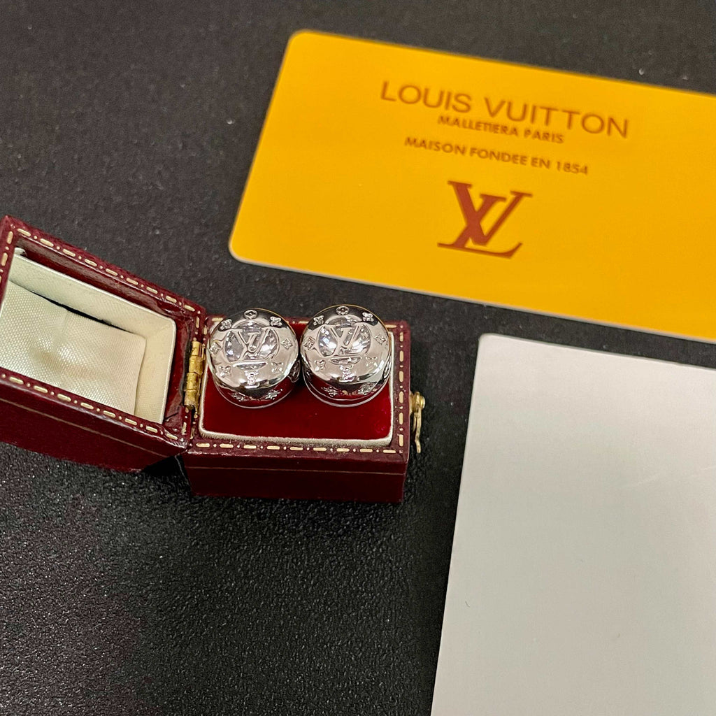 Louis Vuitton Silver-Tone Circular Stud Earrings - album image 9