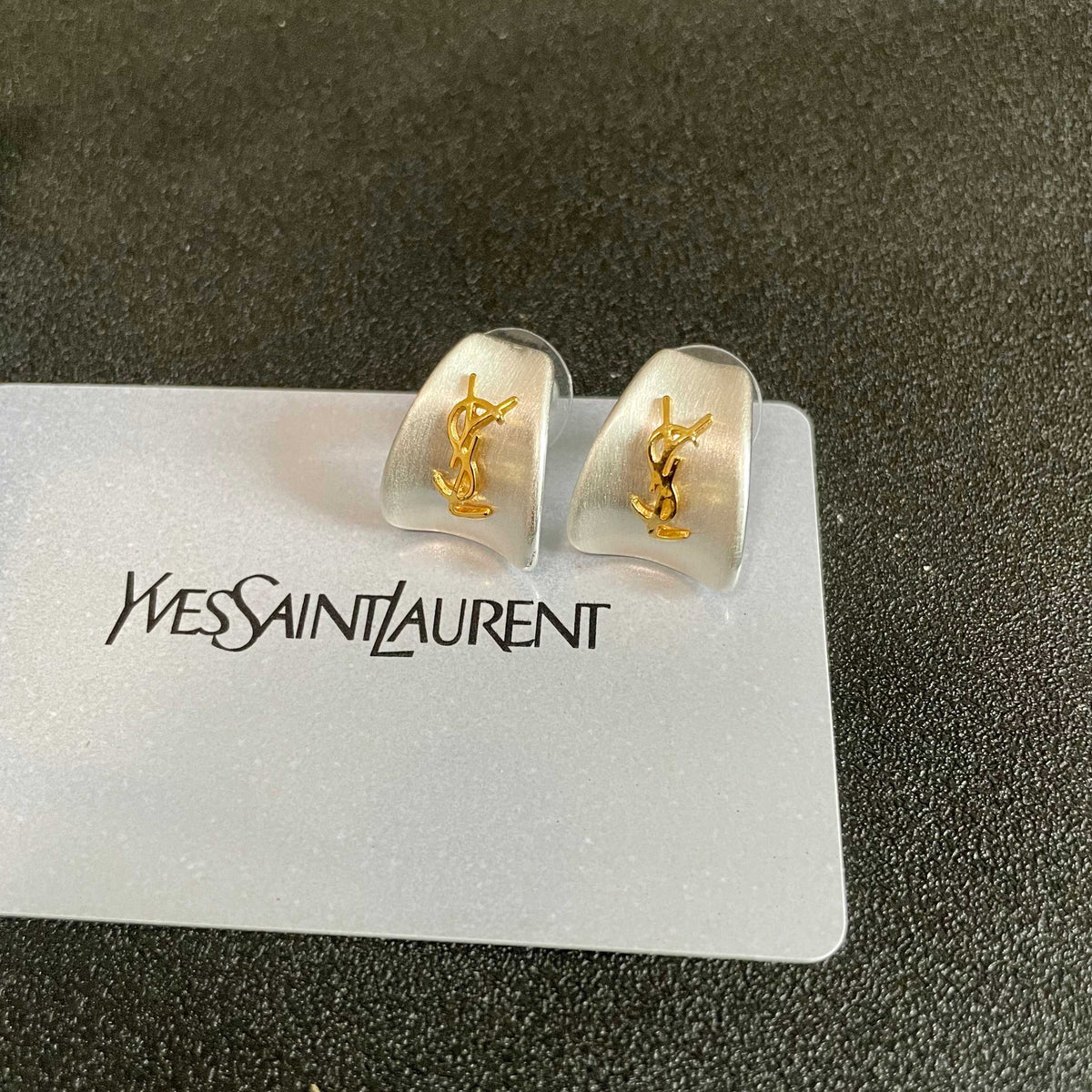 Saint Laurent Silver-Tone Pyramid Stud Earrings - album image 8
