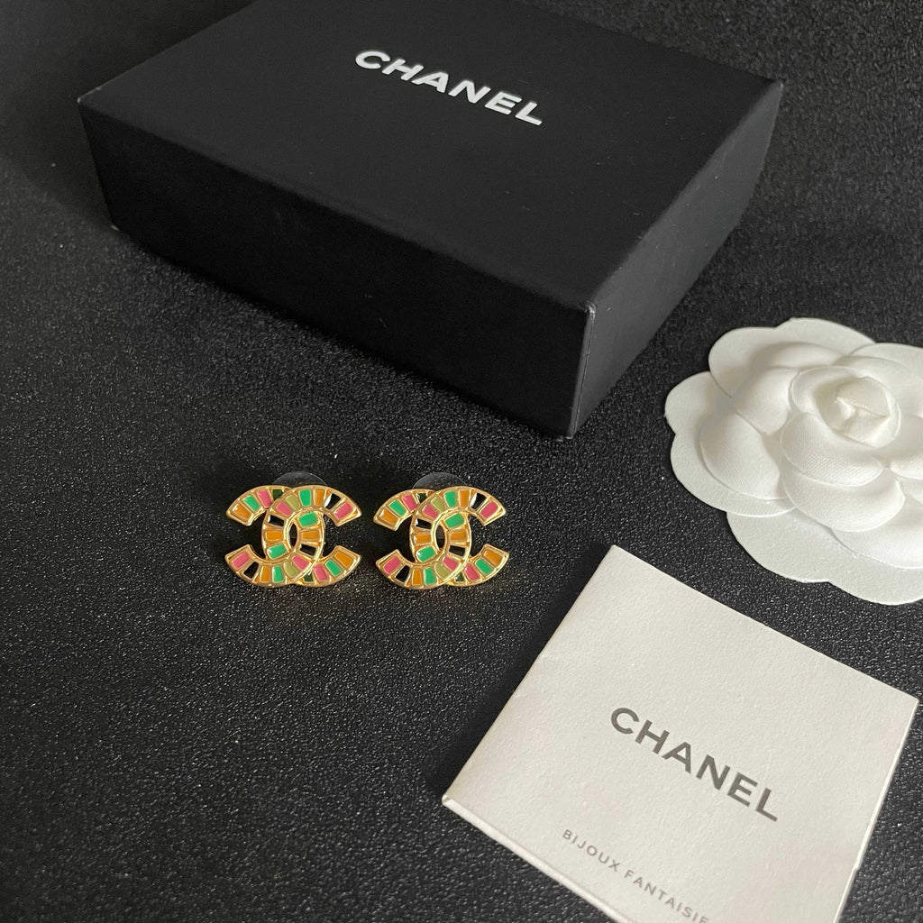 Chanel Interlocking C Stud Earrings - album image 5