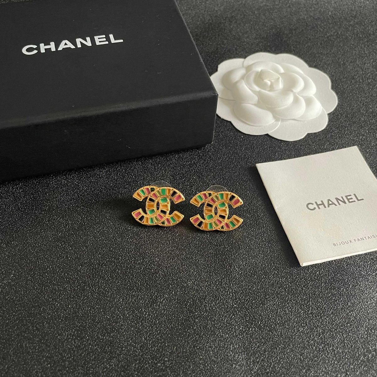 Chanel Interlocking C Stud Earrings - album image 6
