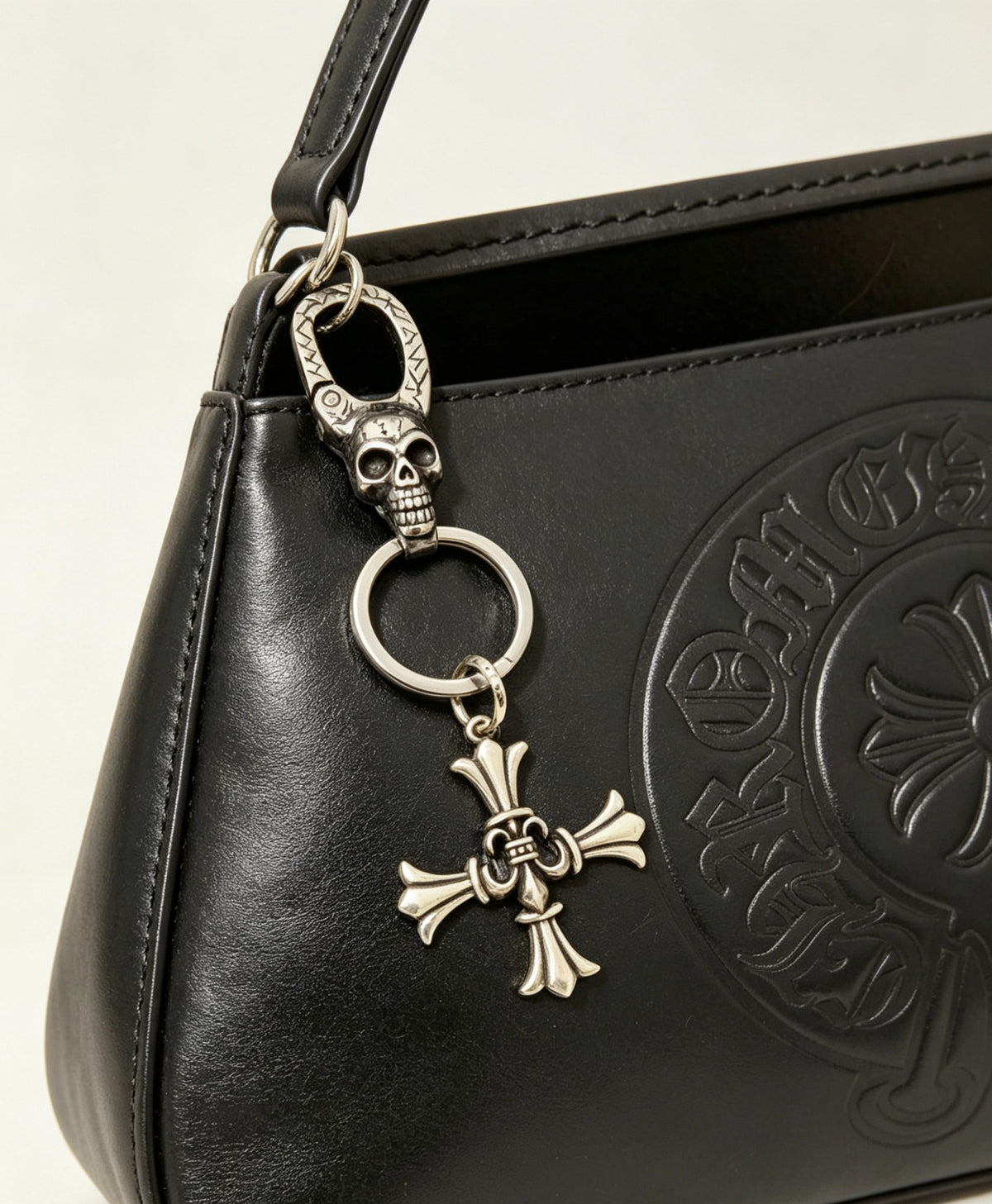 Chrome Hearts Flared Fleur Cross Clip Keychain - album image 1