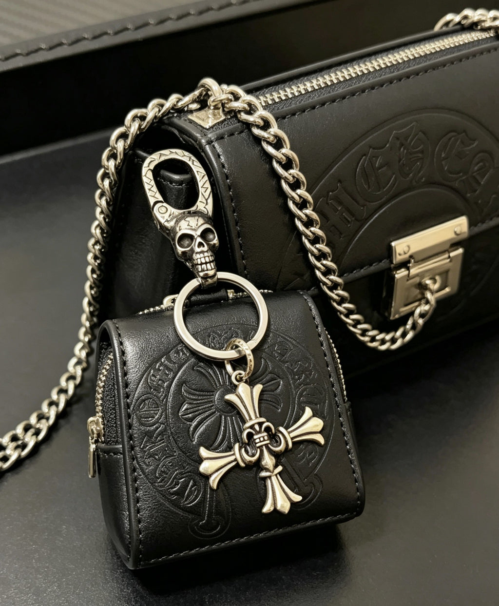 Chrome Hearts Flared Fleur Cross Clip Keychain - album image 3