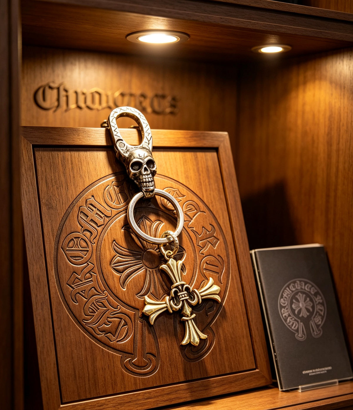 Chrome Hearts Flared Fleur Cross Clip Keychain - album image 2