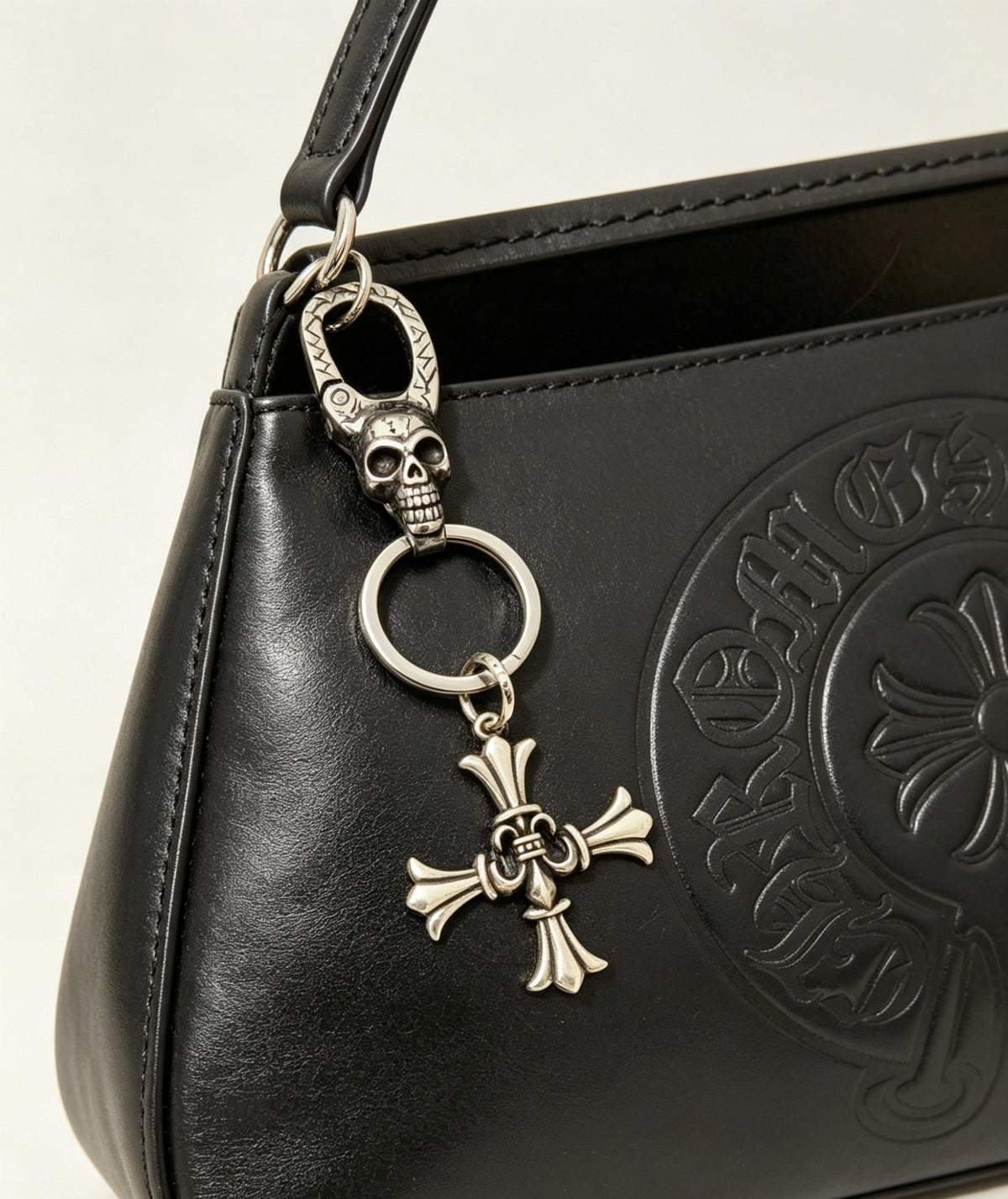 Chrome Hearts Flared Fleur Cross Clip Keychain - album image 8