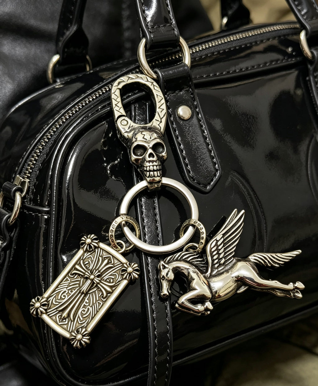 Chrome Hearts Cross Plaque Pegasus Keychain - album image 5