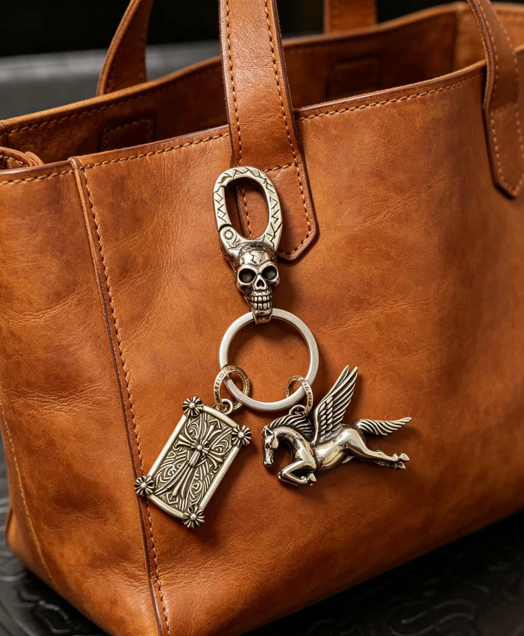Chrome Hearts Cross Plaque Pegasus Keychain - album image 1