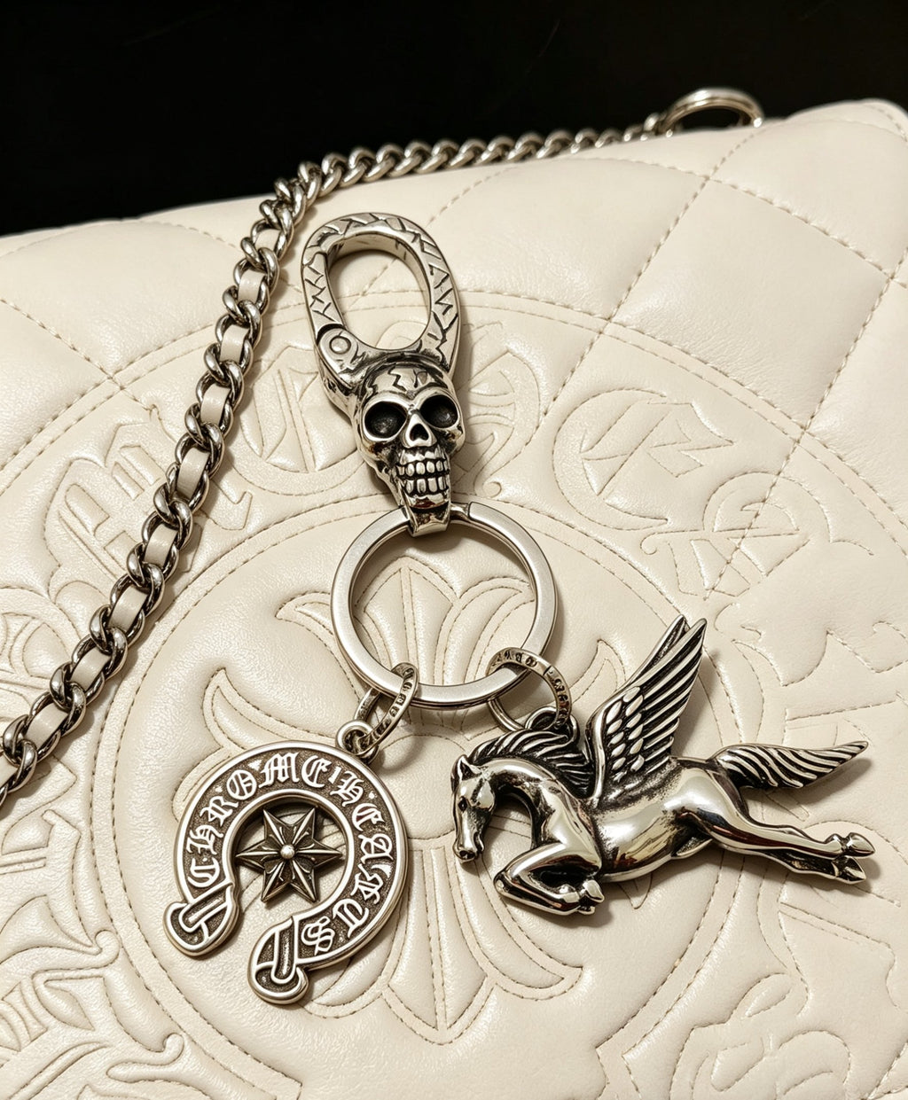Chrome Hearts Horseshoe Pegasus Clip Keychain - album image 4