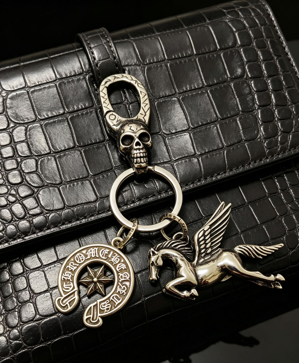 Chrome Hearts Horseshoe Pegasus Clip Keychain - album image 2