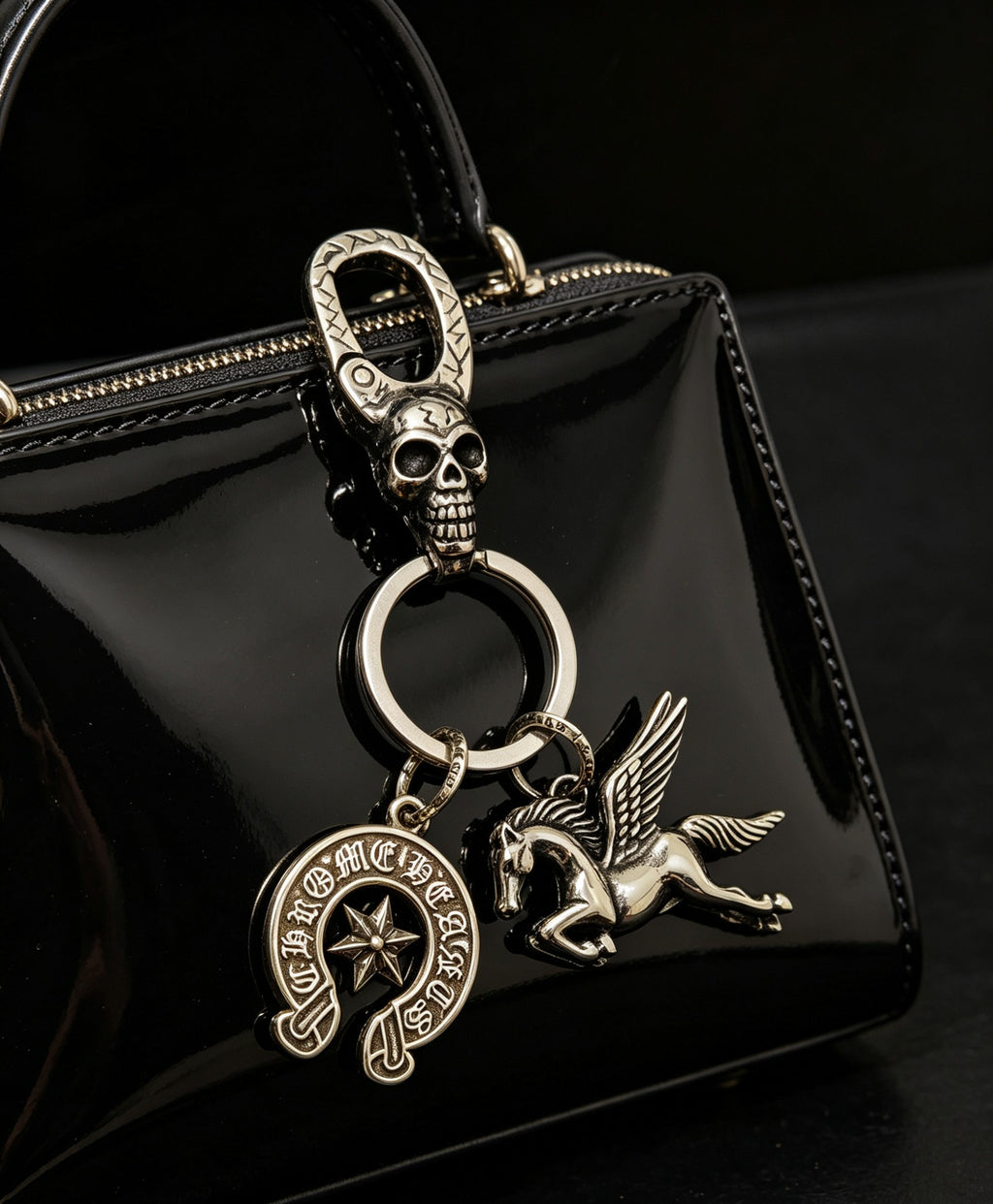 Chrome Hearts Horseshoe Pegasus Clip Keychain - album image 8