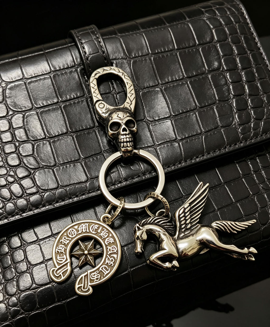 Chrome Hearts Horseshoe Pegasus Clip Keychain - album image 7