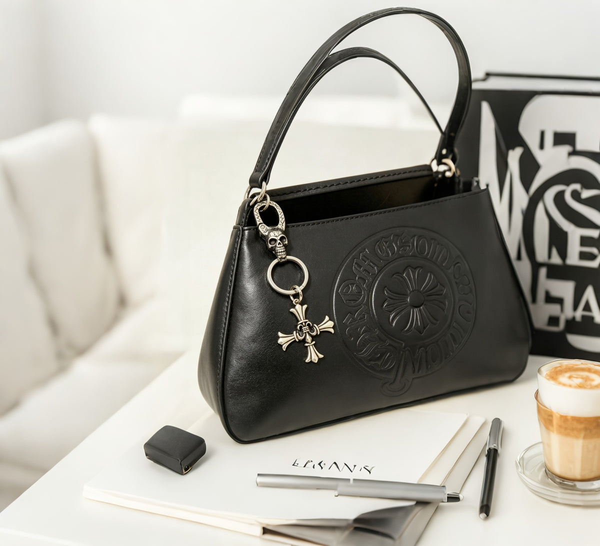 Chrome Hearts Flared Fleur Cross Clip Keychain - album image 5