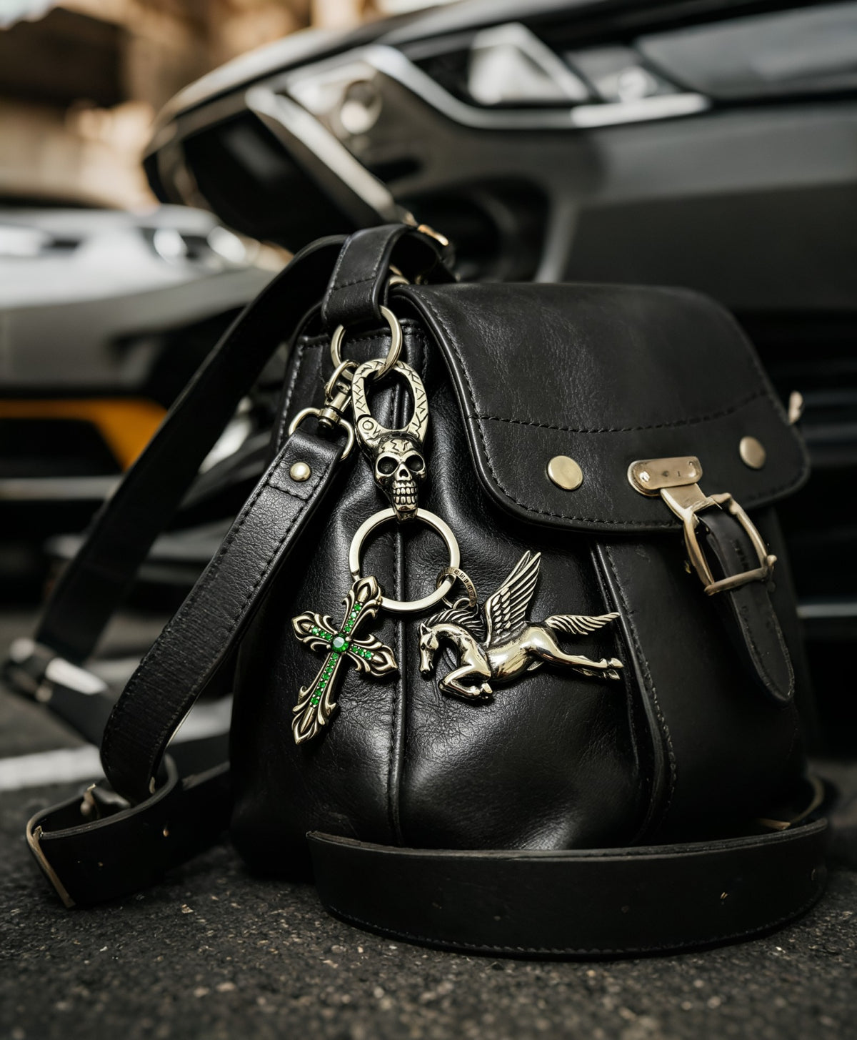Chrome Hearts Green Cross Pegasus Keychain - album image 5