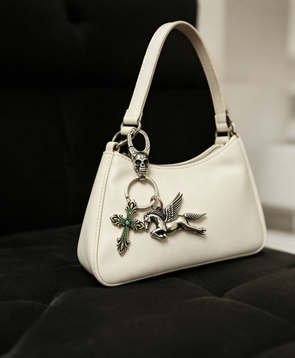 Chrome Hearts Green Cross Pegasus Keychain - album image 7