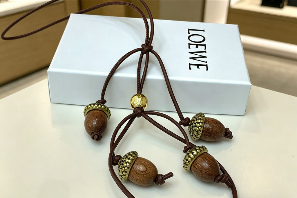 Loewe Brown Acorn Cluster Bag Charm - product image 3