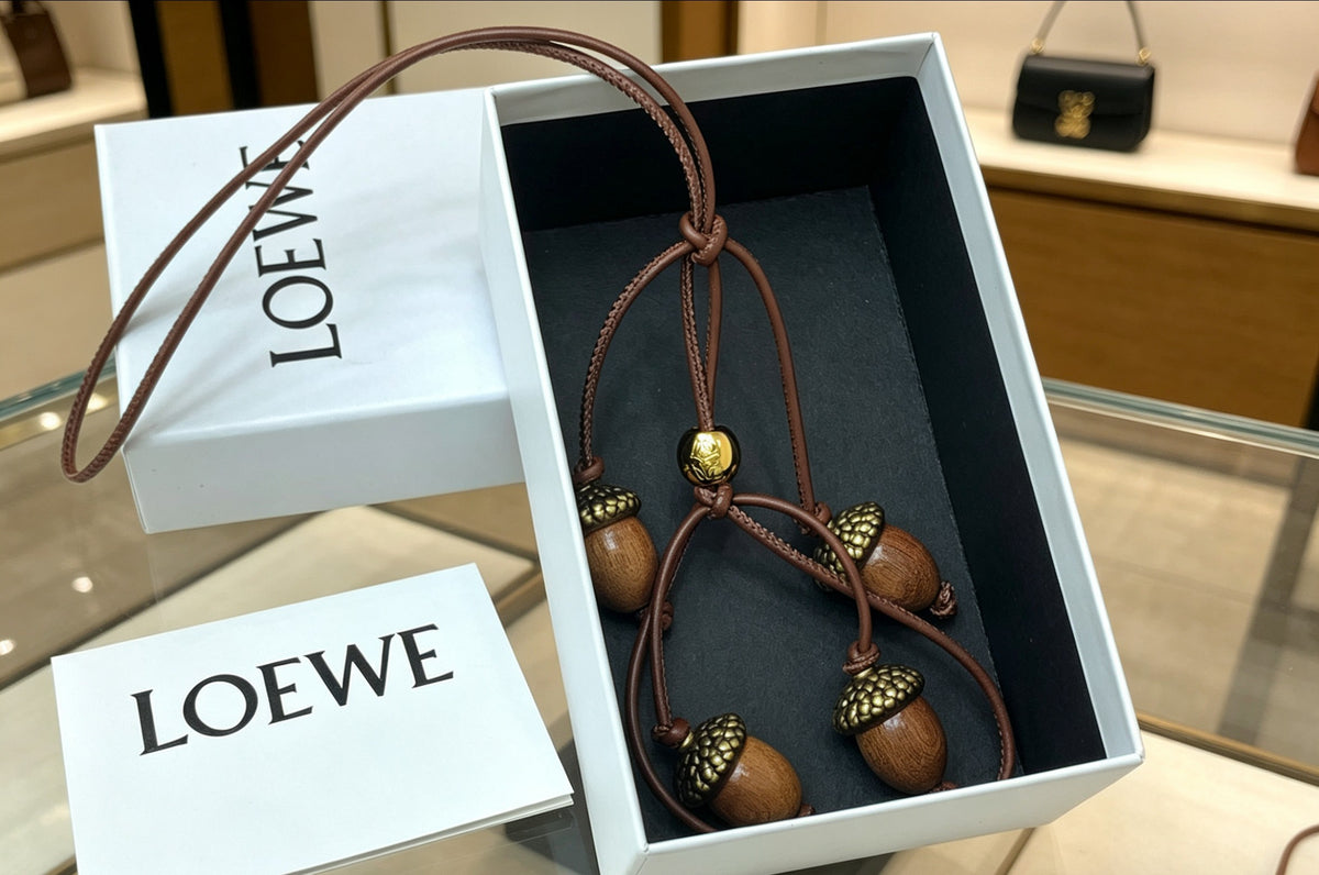 Loewe Brown Acorn Cluster Bag Charm - product image 1