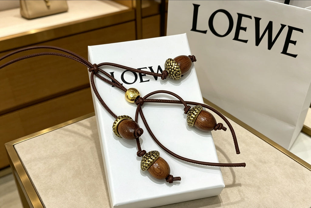 Loewe Brown Acorn Cluster Bag Charm - product image 2