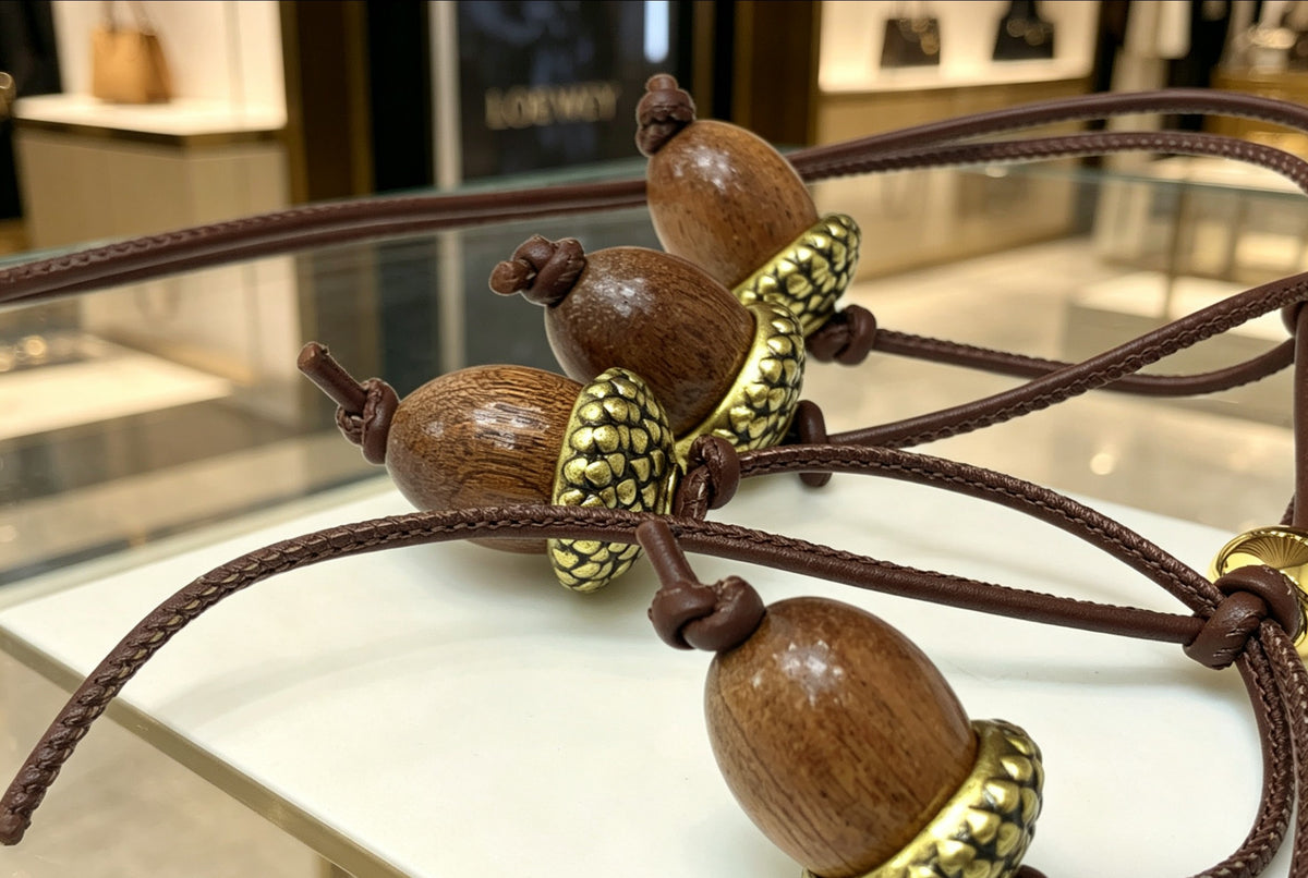 Loewe Brown Acorn Cluster Bag Charm - product image 5
