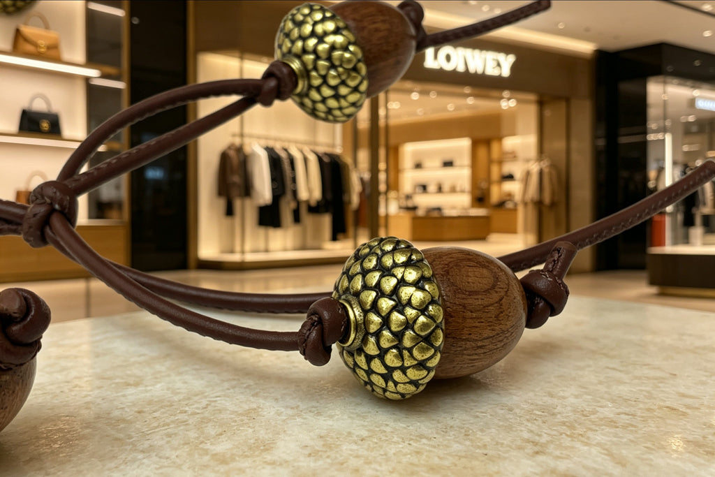 Loewe Brown Acorn Cluster Bag Charm - product image 6