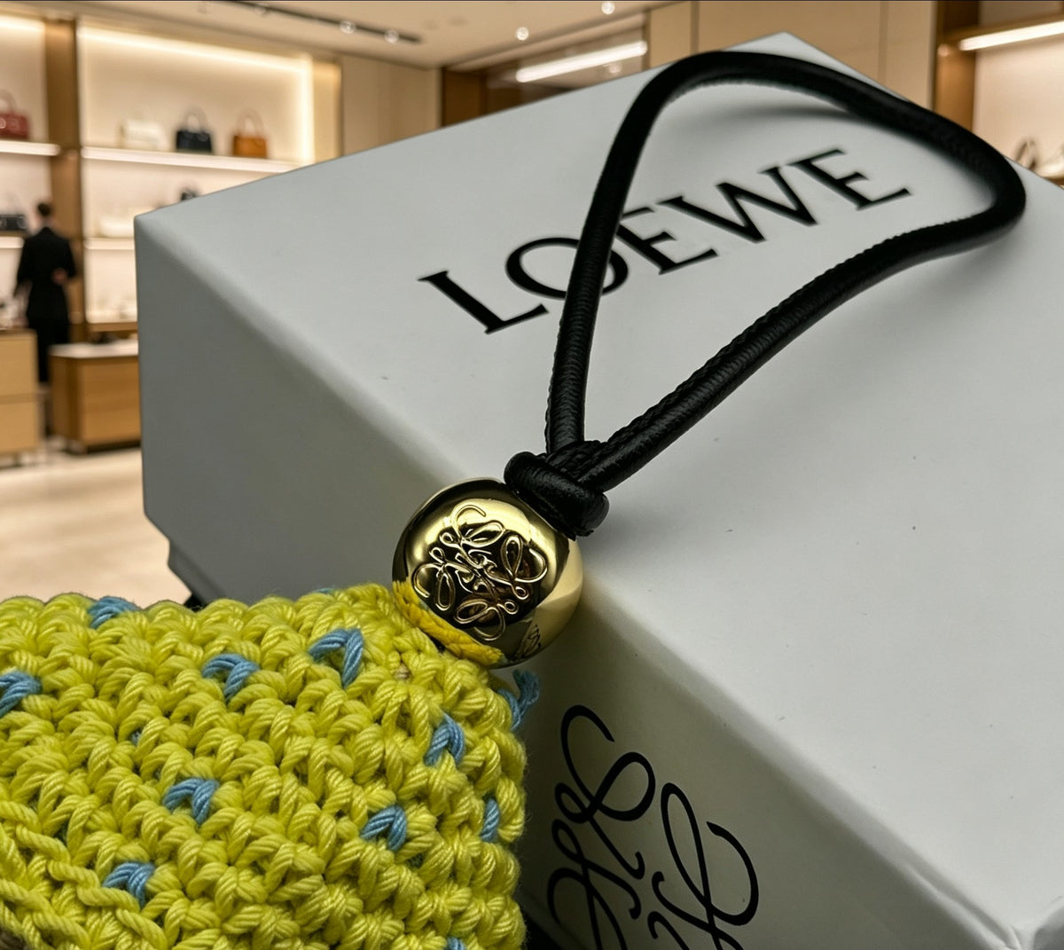 Loewe Yellow and Beige Mushroom Bag Charm - product image 6