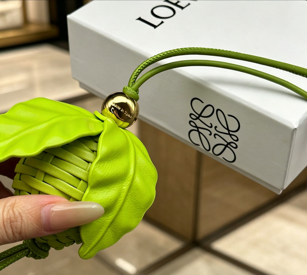Loewe Lime-Green Woven Fruit Bag Charm - product image 5