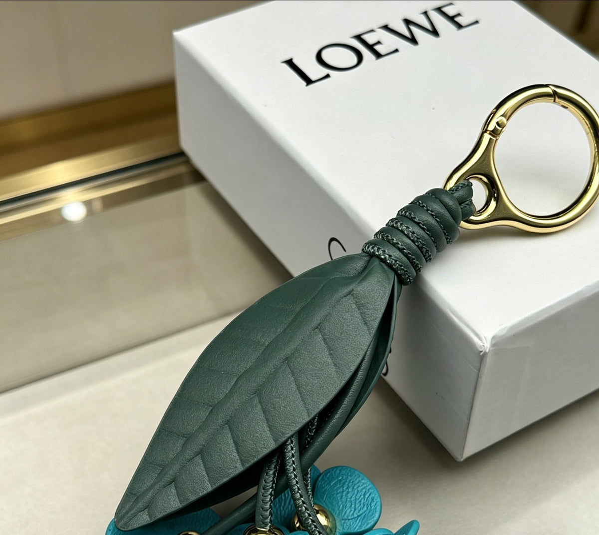 Loewe Blue and Green Hydrangea Bag Charm - product image 5
