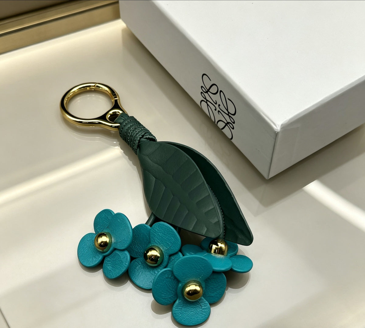 Loewe Blue and Green Hydrangea Bag Charm - product image 3