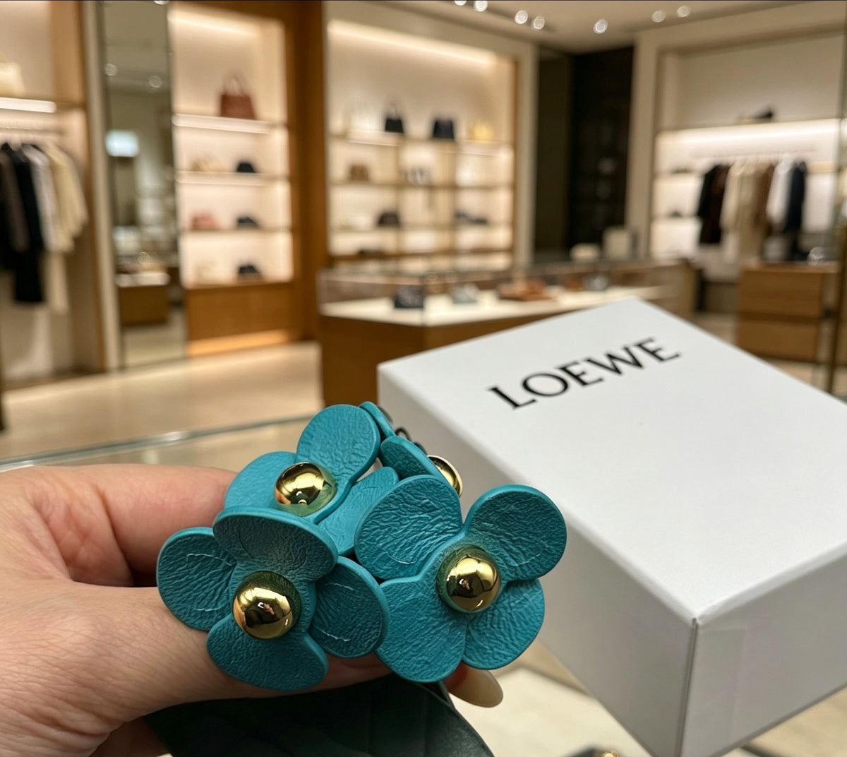 Loewe Blue and Green Hydrangea Bag Charm - product image 6
