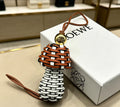 Loewe Woven Brown and White Mushroom Bag Charm - product image 1