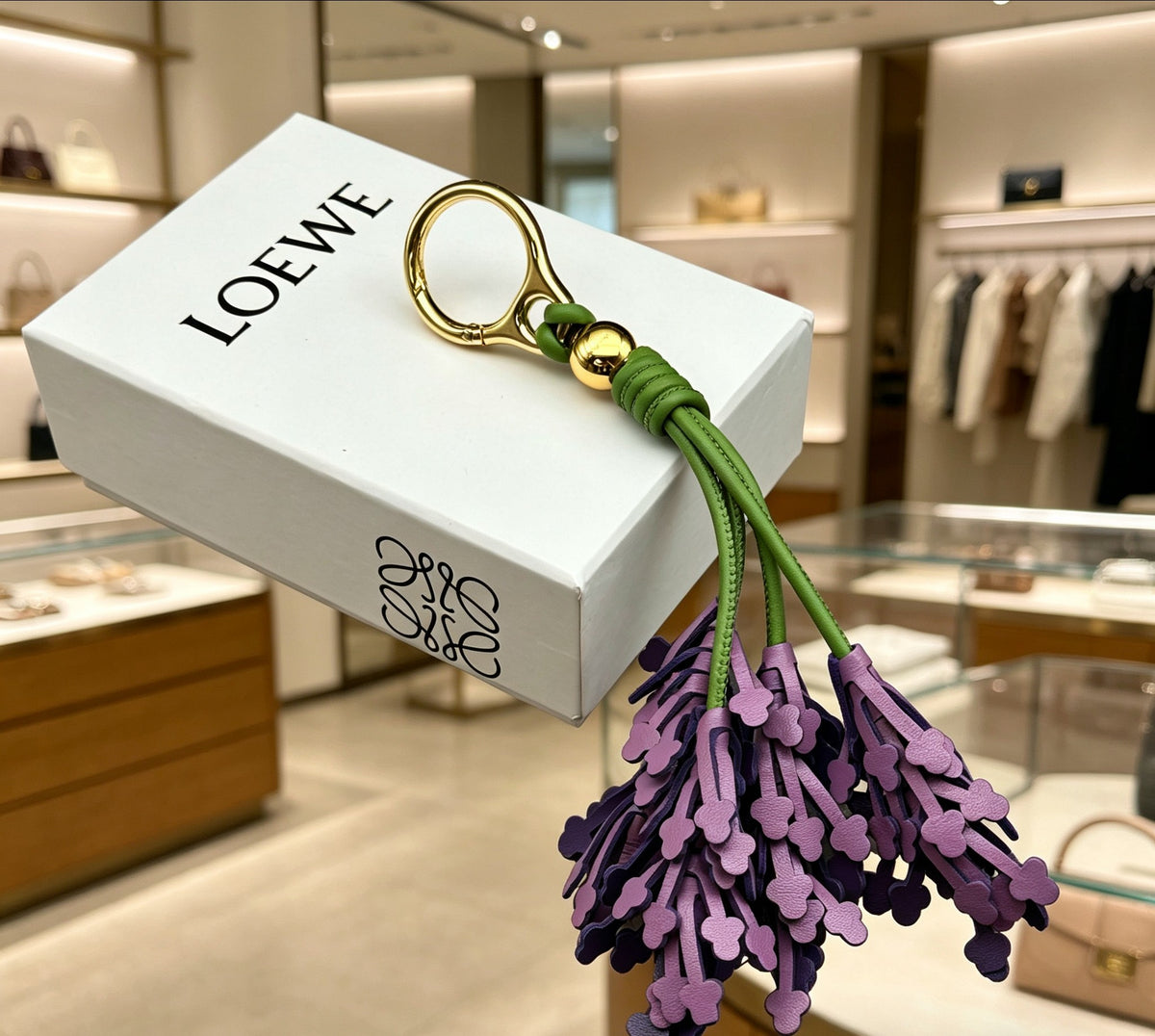 Loewe Purple Lavender Tassel Bag Charm - product image 3