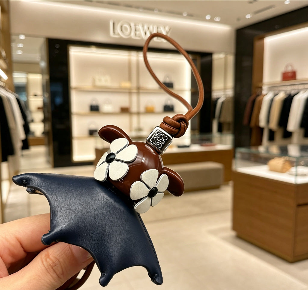 Loewe Brown and Blue Floral Elephant Bag Charm - product image 4