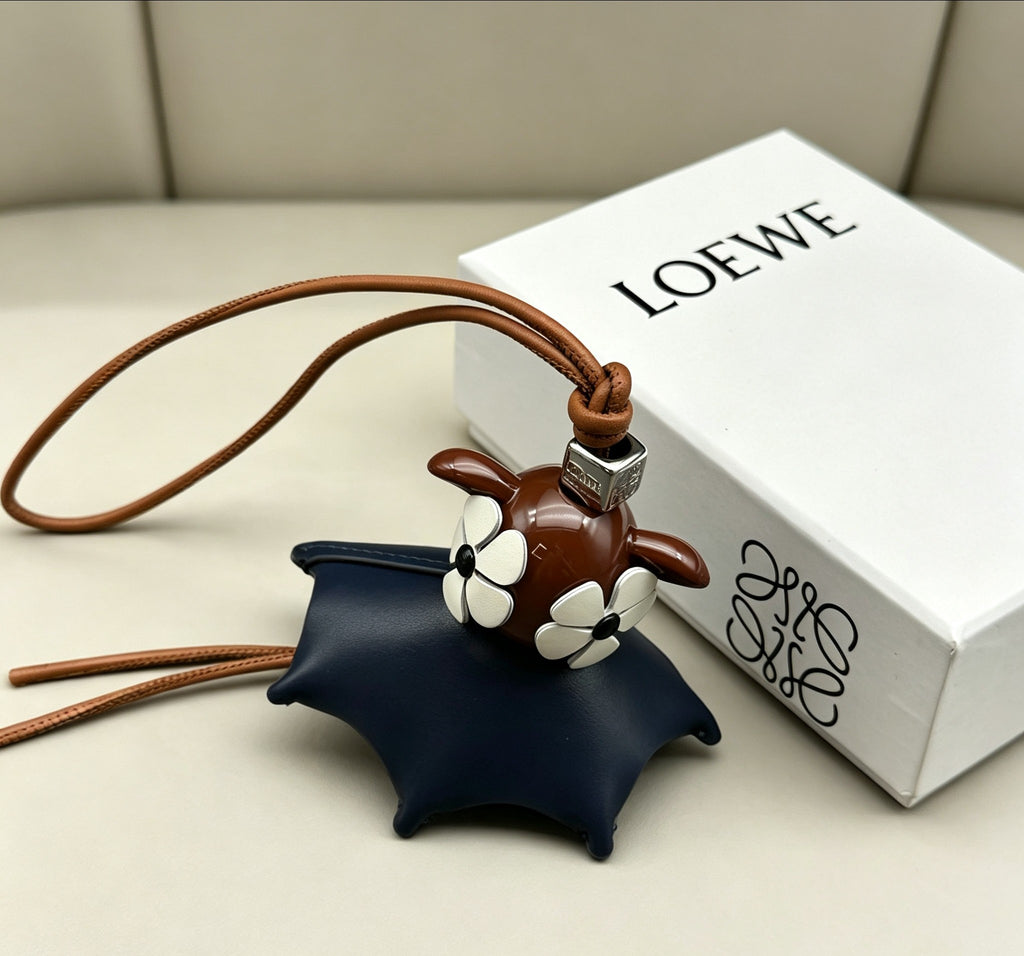 Loewe Brown and Blue Floral Elephant Bag Charm - product image 2