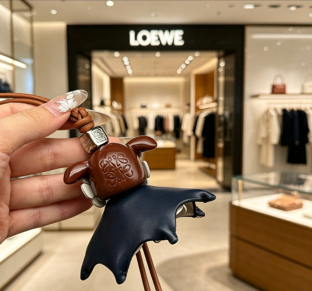 Loewe Brown and Blue Floral Elephant Bag Charm - product image 5