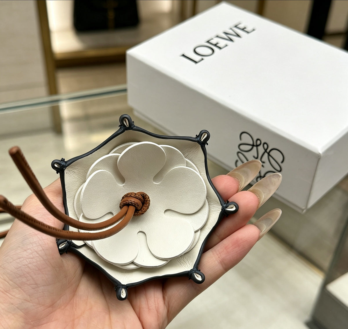 Loewe Brown and Blue Floral Elephant Bag Charm - product image 6