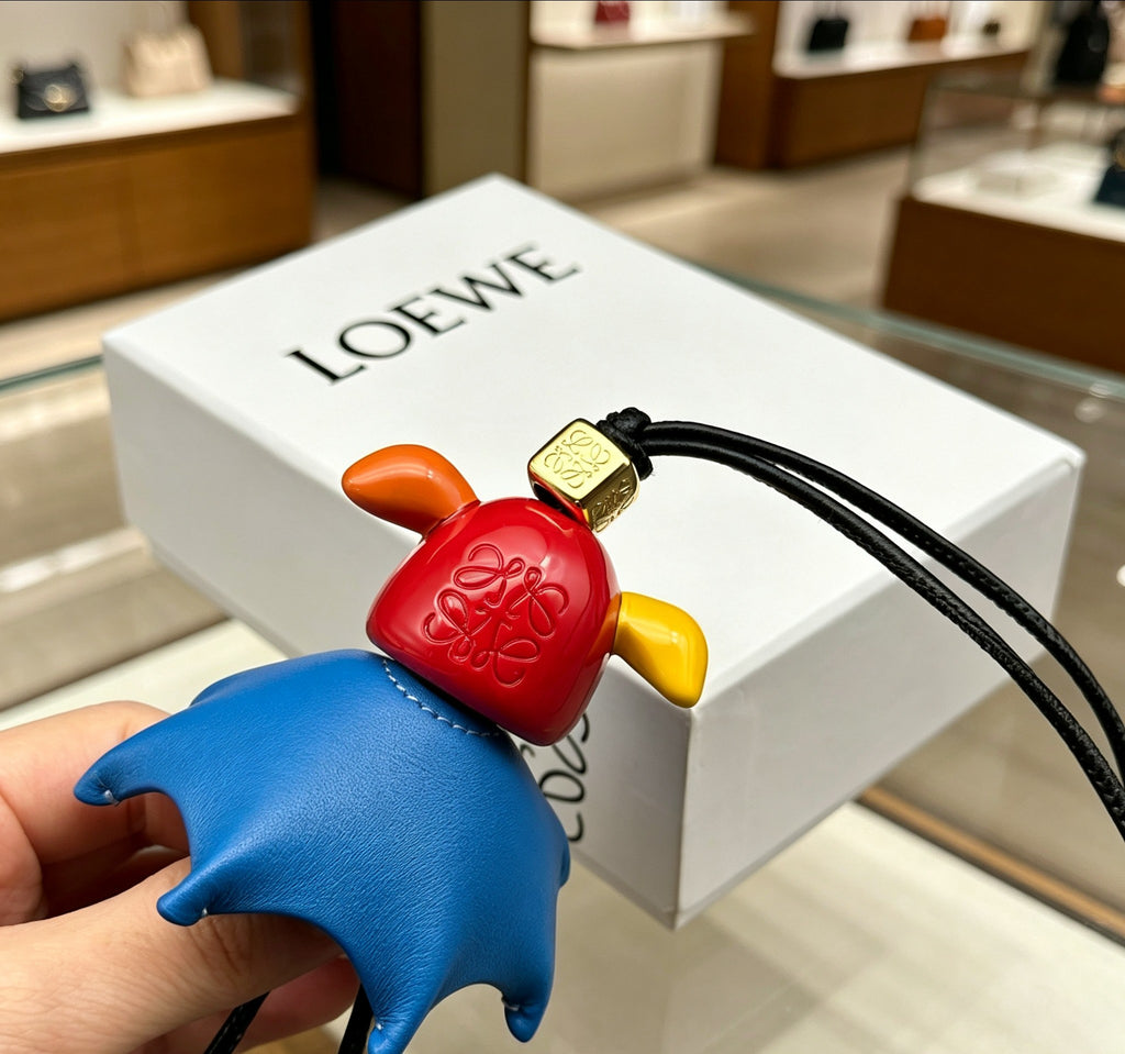 Loewe Red Head Blue Elephant Bag Charm - product image 4