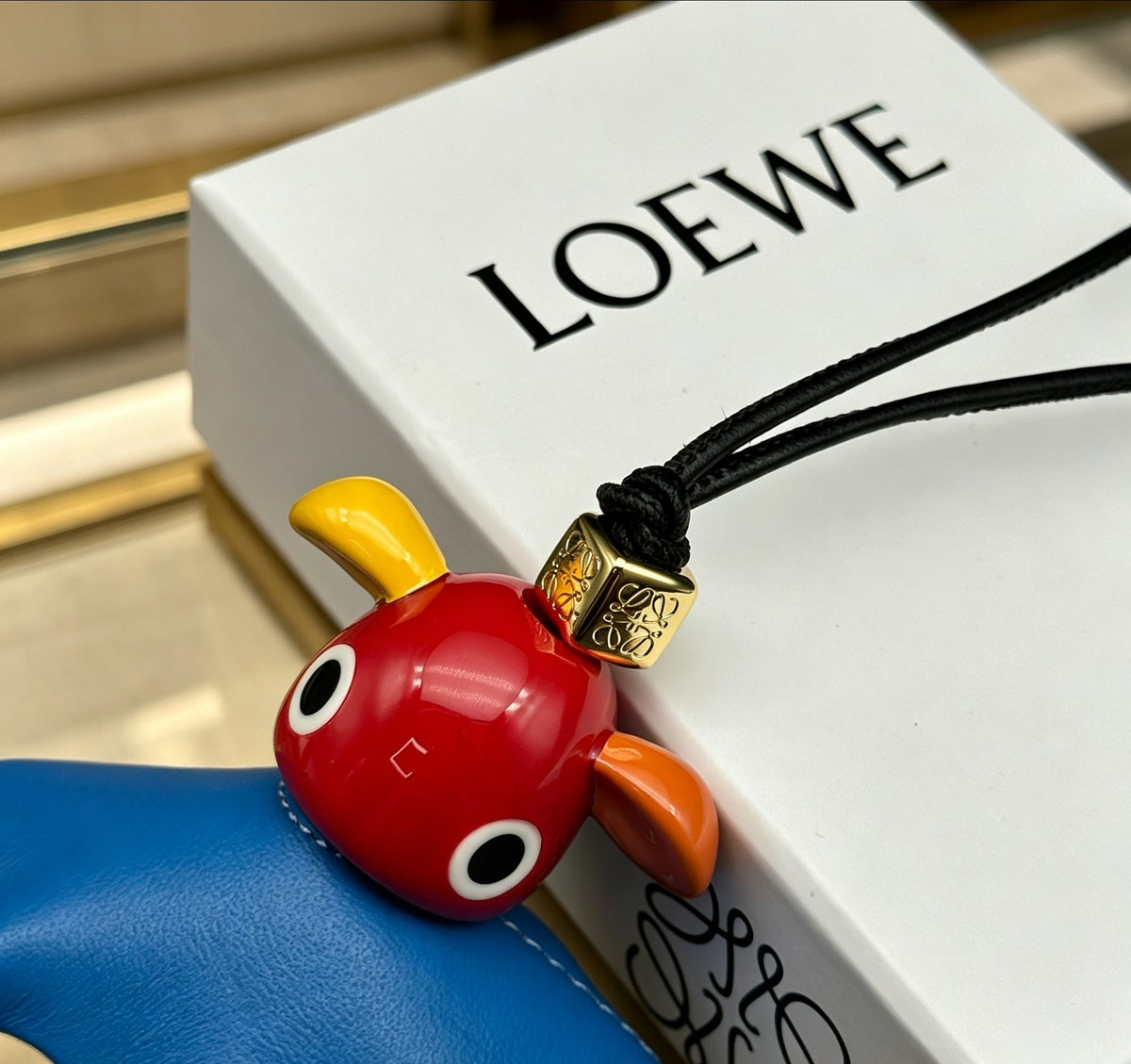 Loewe Red Head Blue Elephant Bag Charm - product image 5