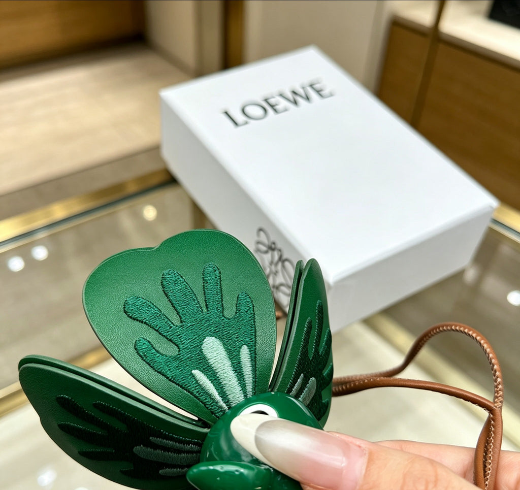Loewe Forest-Green Leaf Elephant Bag Charm - product image 5