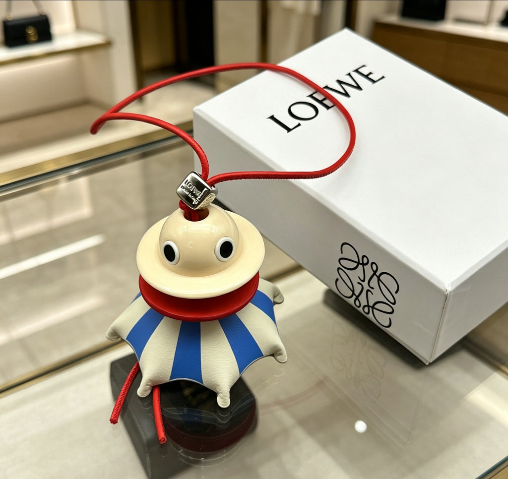 Loewe Blue and White Striped Jellyfish Bag Charm - product image 1