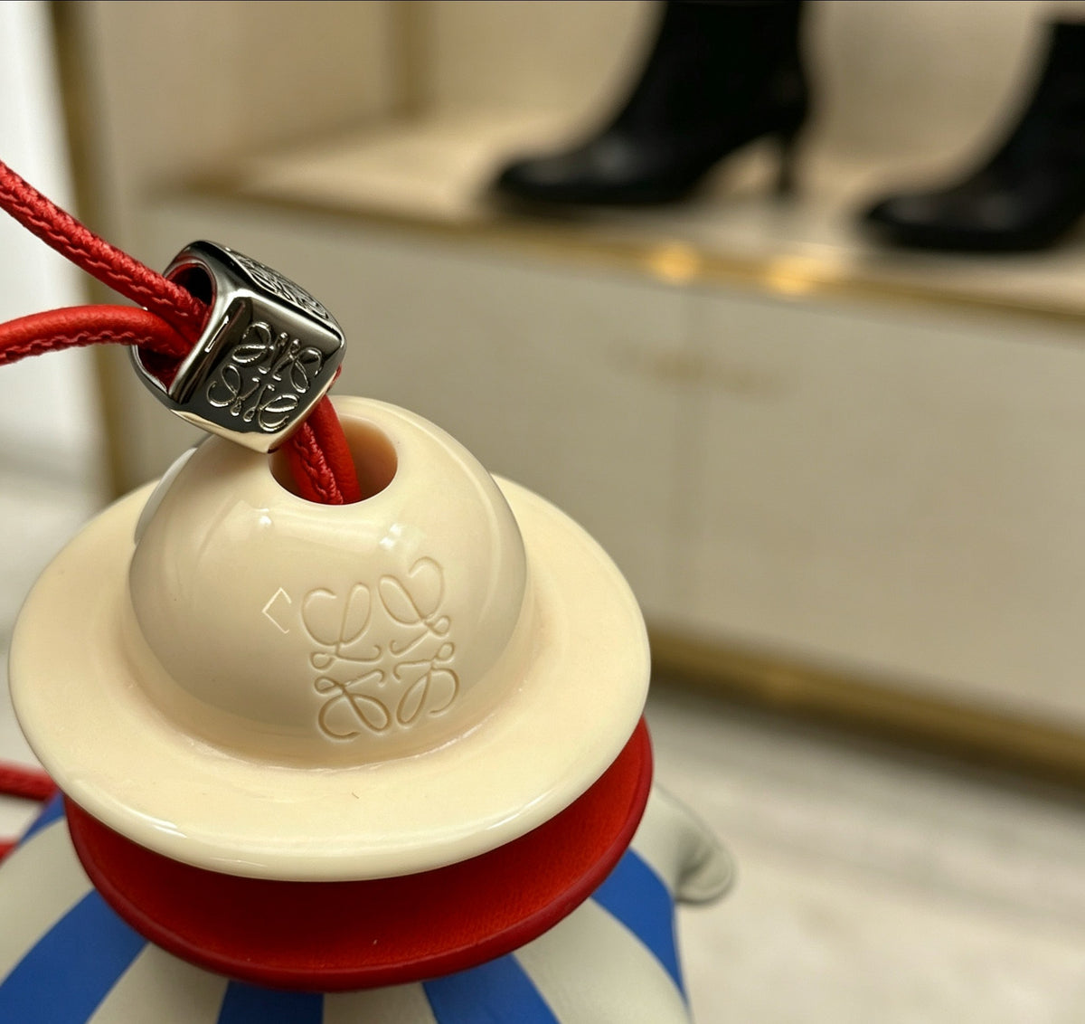 Loewe Blue and White Striped Jellyfish Bag Charm - product image 6
