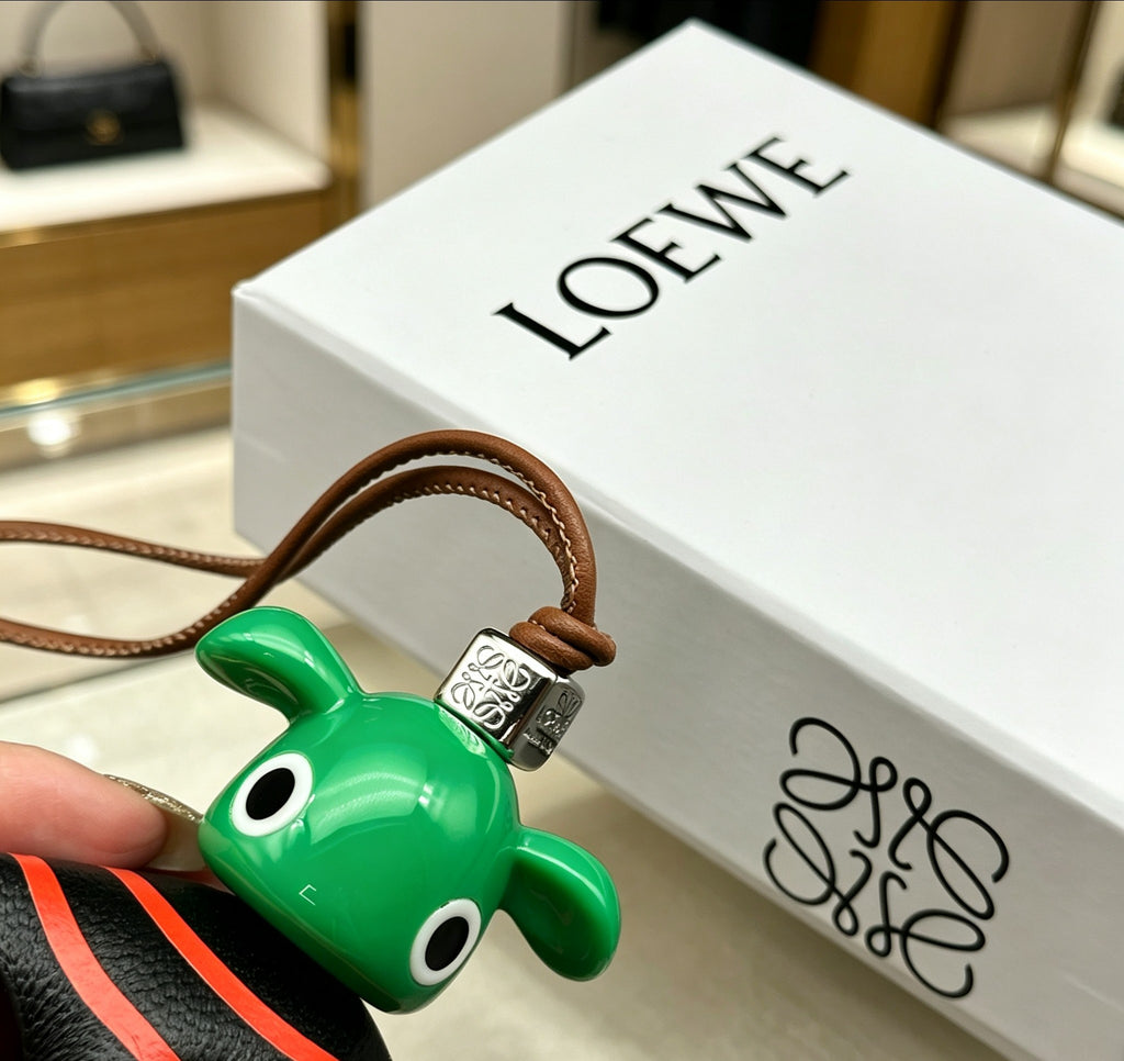 Loewe Green Head Red-Stripe Elephant Bag Charm - product image 5