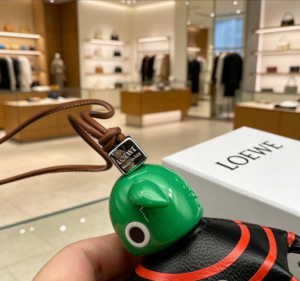 Loewe Green Head Red-Stripe Elephant Bag Charm - product image 6