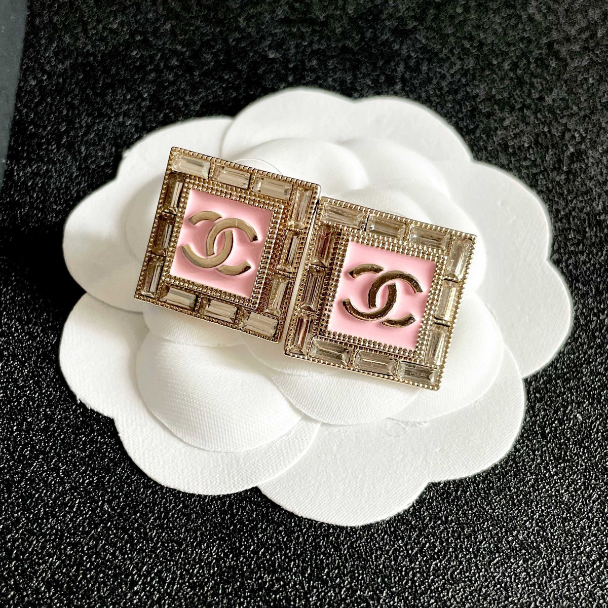 Chanel Interlocking C Stud Earrings - album image 8