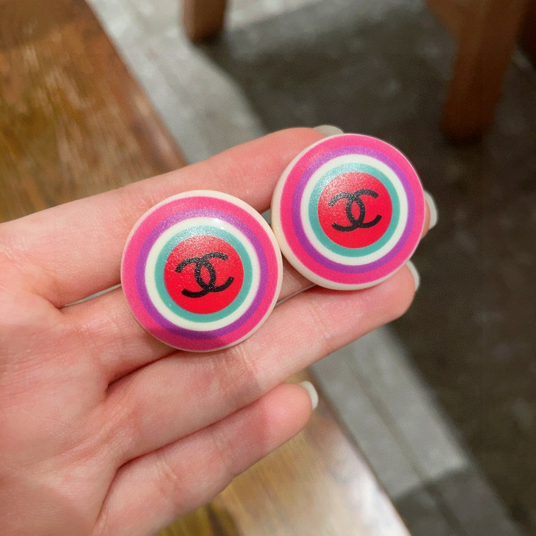 Chanel Interlocking C Circular Stud Earrings - album image 4