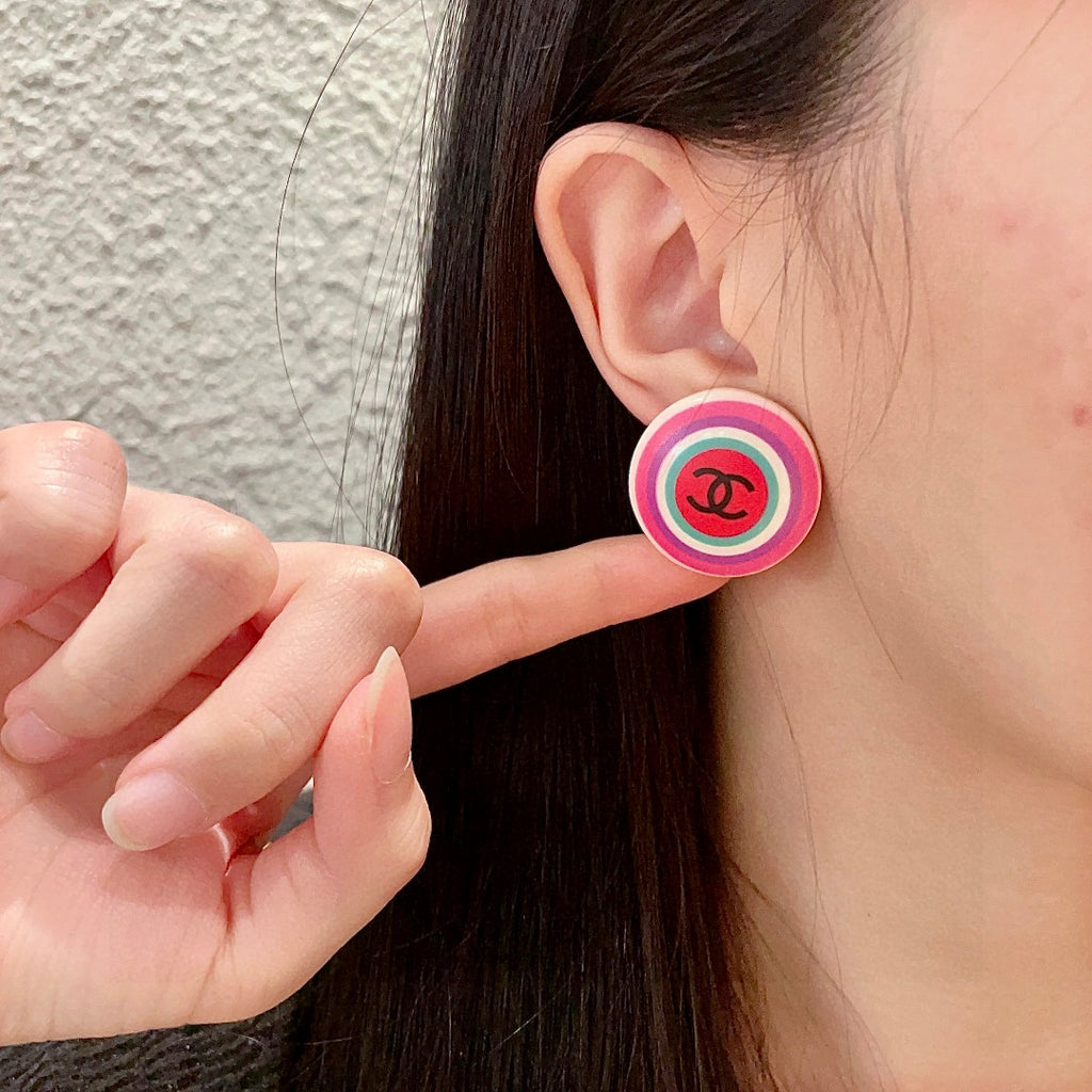 Chanel Interlocking C Circular Stud Earrings - album image 2