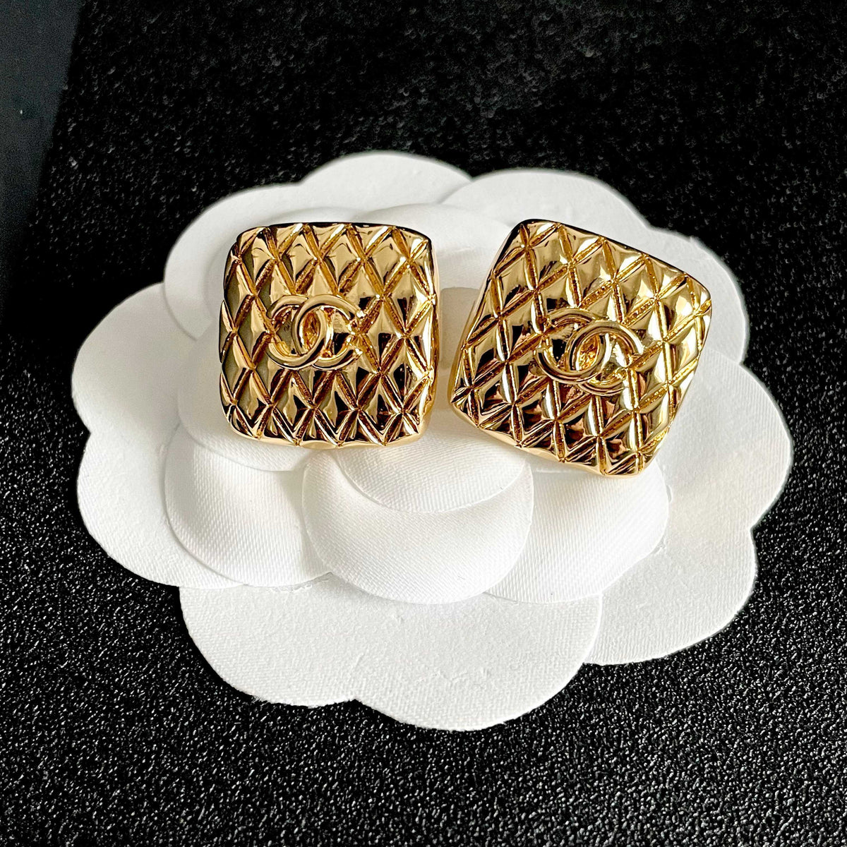 Chanel Interlocking C Stud Earrings - album image 8