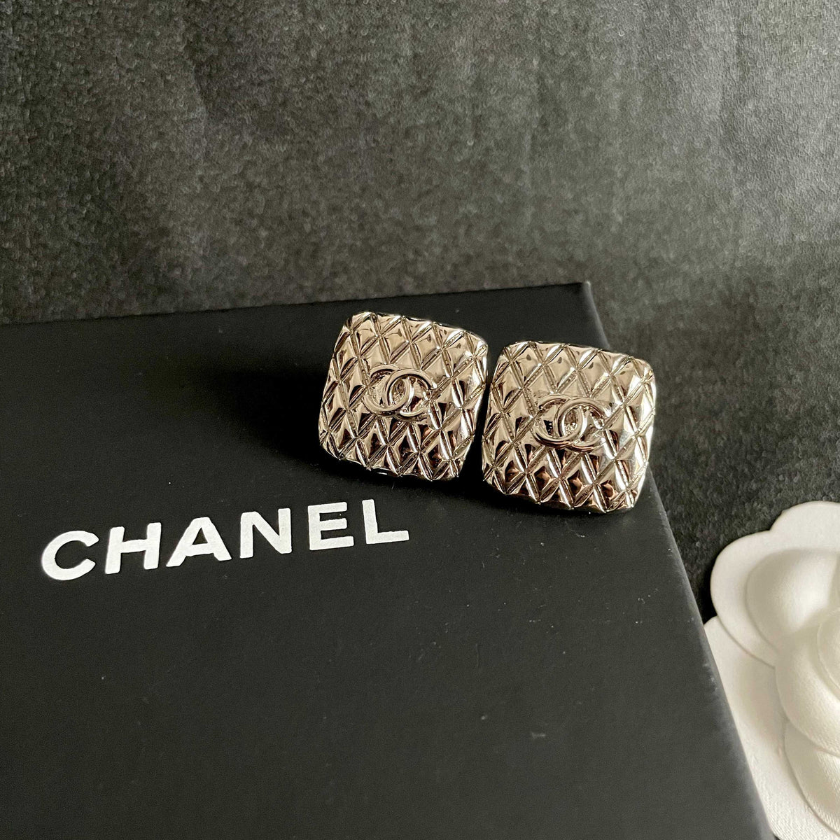 Chanel Interlocking C Stud Earrings - album image 9