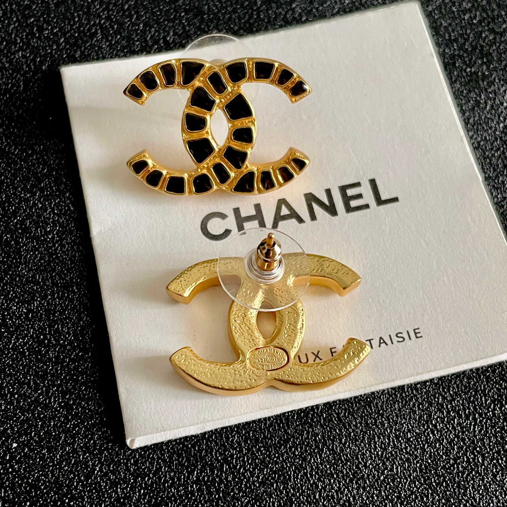 Chanel Interlocking C Stud Earrings - album image 7